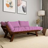Woodesk Adalar Masif Ceviz-Pembe Renk 2li Kanepe CPT8165-210