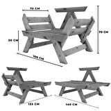 Woodesk Adalar Natural-Mor 1+1 Bahçe Takımı CPT8545-NM