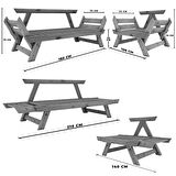 Woodesk Adalar Ceviz-Camel Renk, 2+1 Bahçe Takımı CPT8591-21CC