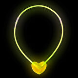 Karanlıkta Yanan Glow Stick Kalp Şekilli Kolye 6 Renk 6 Adet (4434)