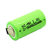 1.2 VOLT 600 MAH NI-MH 2/3AA ŞARJ EDİLEBİLİR PUNTALI LİTYUM PİL (44DEX34)