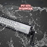 Off Road Kamyon Traktör 80 cm 3 Sıra Led Bar Tek Renk Beyaz 12-24 Tepe Çalışma Lambası