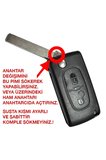 Peugeot 207 307 308 Partner Citroen C3 C4 C5 Anahtar Kabı Kumanda Kabı 2 Buton (pil Yuvasız)