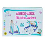FABBATOYS Aktivite Halısı&İlk Adım Arabası 2IN1 -Mavi