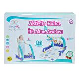 FABBATOYS Aktivite Halısı&İlk Adım Arabası 2IN1 -Mavi