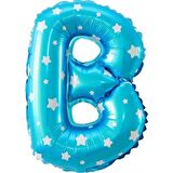 B Harf Mavi Folyo Balon 16 inç 40 cm