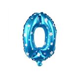 0 Rakam Mavi Folyo Balon
