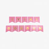 Pembe Üzeri Gold Balık Sırtı Banner