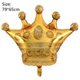 Kral Taç Altın Renk Folyo Balon