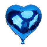 Kalp Saks Mavi 18 inç Folyo Balon