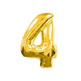 4 Rakam Altın Folyo Balon 32 inc 72 cm
