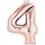 4 Rakam Rose Gold Folyo Balon 72 cm