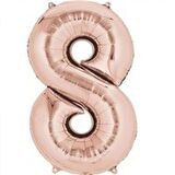 8 Rakam Rose Gold Folyo Balon 72 cm