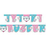 Sevimli Kedi Temalı Uzar Yazı Banner