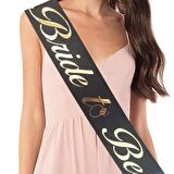 Bride To Be Gold Yazılı Siyah Kuşak