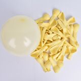 100 lü Balon Mini Makaron Sarı  6 inç