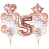 5 Yaş Rose Gold Balon Seti
