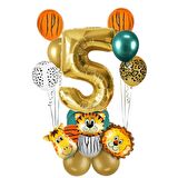 5 Yaş Gold Safari Temalı Balon Seti
