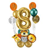 8 Yaş Gold Safari Temalı Balon Seti
