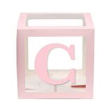 Şeffaf Kutu Harf Pembe C
