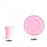 Makaron Pembe Karton Tabak Bardak