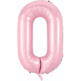 0 Rakam Açık Pembe Folyo Balon 80 cm