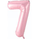 7 Rakam Açık Pembe Folyo Balon 80 cm