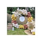 Retro Deniz Kumu Zerdaçal Ve Yaban Çiçeği Balon Zincir Seti