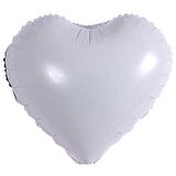 Kalp Beyaz 18 inç Folyo Balon