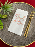 Rose Gold Yaldızlı Beyaz Bride To Be Peçete 16 lı