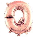 Q Harf Rose Gold Folyo Balon 40 inc 100 cm