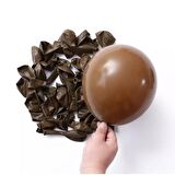100 lü Balon Pastel Kahverengi 6 inc