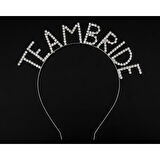 Kristal Taşlı Gümüş Renk Team Bride Gelin Tacı 