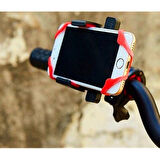 Lastik Destekli Standlı Bisiklet Telefon Tutucu 