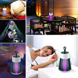 İç ve Dış Mekanlar İçin Şarjlı Sinek Öldürücü Sivrisinek Kovucu,UV Işıklı Sineksavar Taşınabilir Gece Lambası 