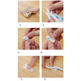 20&amp;apos;li Yapışkanlı Kablo Sabitleyici Şeffaf Klips 