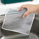 5 Adet Çok Fonksiyonlu Çizmeyen Tel Bulaşık Bezi Bulaşık Havlusu Bulaşık Temizlik Ovma Bezi 