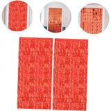 Ekstra Metalize Kırmızı Renk Disko Dikdörtgen Kesim Kapı Perdesi Dekorasyon 1x2 Metre 