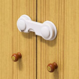 Bebek Çocuk Güvenliği Çekmece ve Dolap İçin Kendiliğinde Yapışkanlı Vidasız Kapak Kilidi 