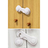 Bebek Çocuk Güvenliği Çekmece ve Dolap İçin Kendiliğinde Yapışkanlı Vidasız Kapak Kilidi 