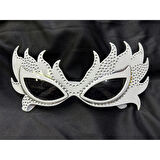 Taşlı Göz Kamaştıran Gecenin Yıldızı Beyaz Parti Alev Gözlük 