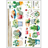 Raf Tasarımlı Karışık Dizaynlı Yapışkanlı Sticker Seti 