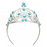 Mavi Taşlı Elsa Çocuk Tacı Prenses Tacı Kraliçe Tacı 16x14 Cm 