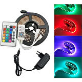 Şerit Led 5 Metre Kumandalı Animasyonlu RGB 