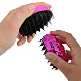 Neon Pembe Düzleştirici Tarak Geniş Aralıklı Her Saç Tipine Uygun Fırçalı Saç Düzleştirici 