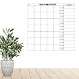 Aylık Planlayıcı Manyetik Duvar Stickerı Takvim Plan Çizelgesi 