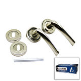 Çelikel-07 Amerikan Oda Kapı Kolu Nikel Saten 