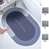 Sihirli Süper Su Emici Kaymaz Tabanlı Oval Paspas 40*60 cm 