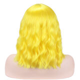 Sarı Renk Uzun Dalgalı Parti Peruğu 