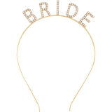 Altın Gold Renk Bekarlığa Veda Kristal Taş Bride Tacı İthal 16x10 cm 